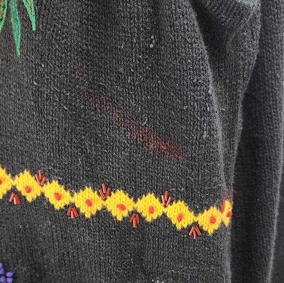 🌽🎃 Bobbie Brooks vintage plus Fall Thanksgiving embroidery beaded sweater vest - Picture 11 of 15